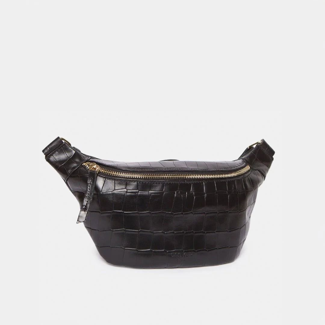 TASCHE FANNY PACK - CROCO PRINT BLACK