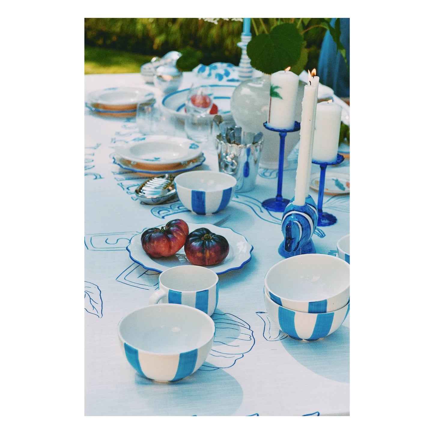 CAPPUCCINO TASSE MARINIÈRE GESTREIFT BLAU