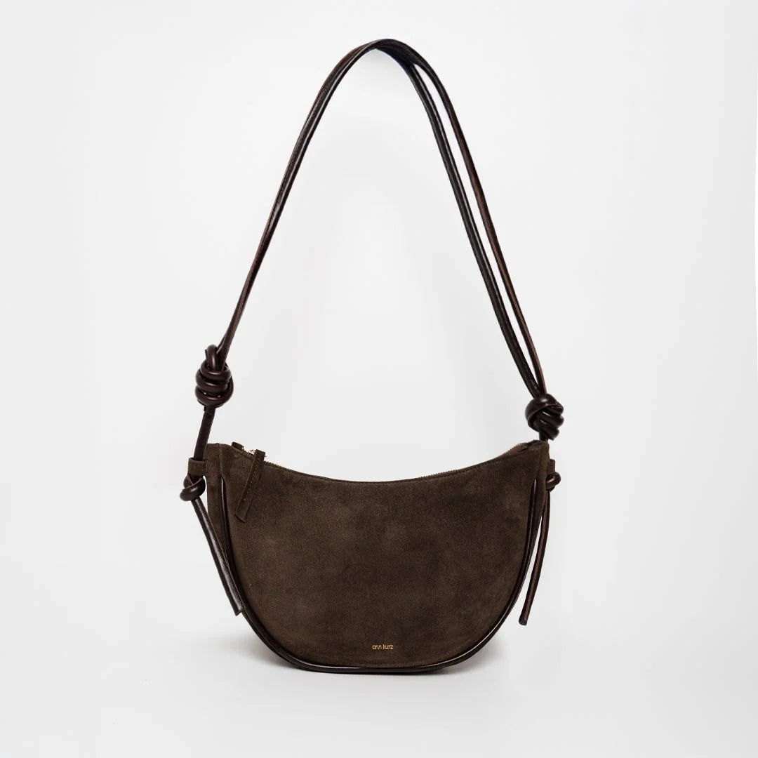 TASCHE HALF MOON - SUEDE MOCHA