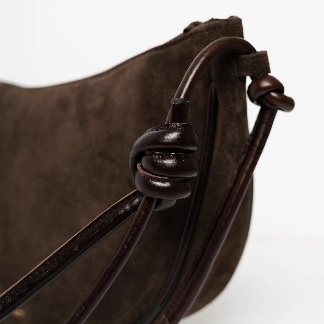 TASCHE HALF MOON - SUEDE MOCHA