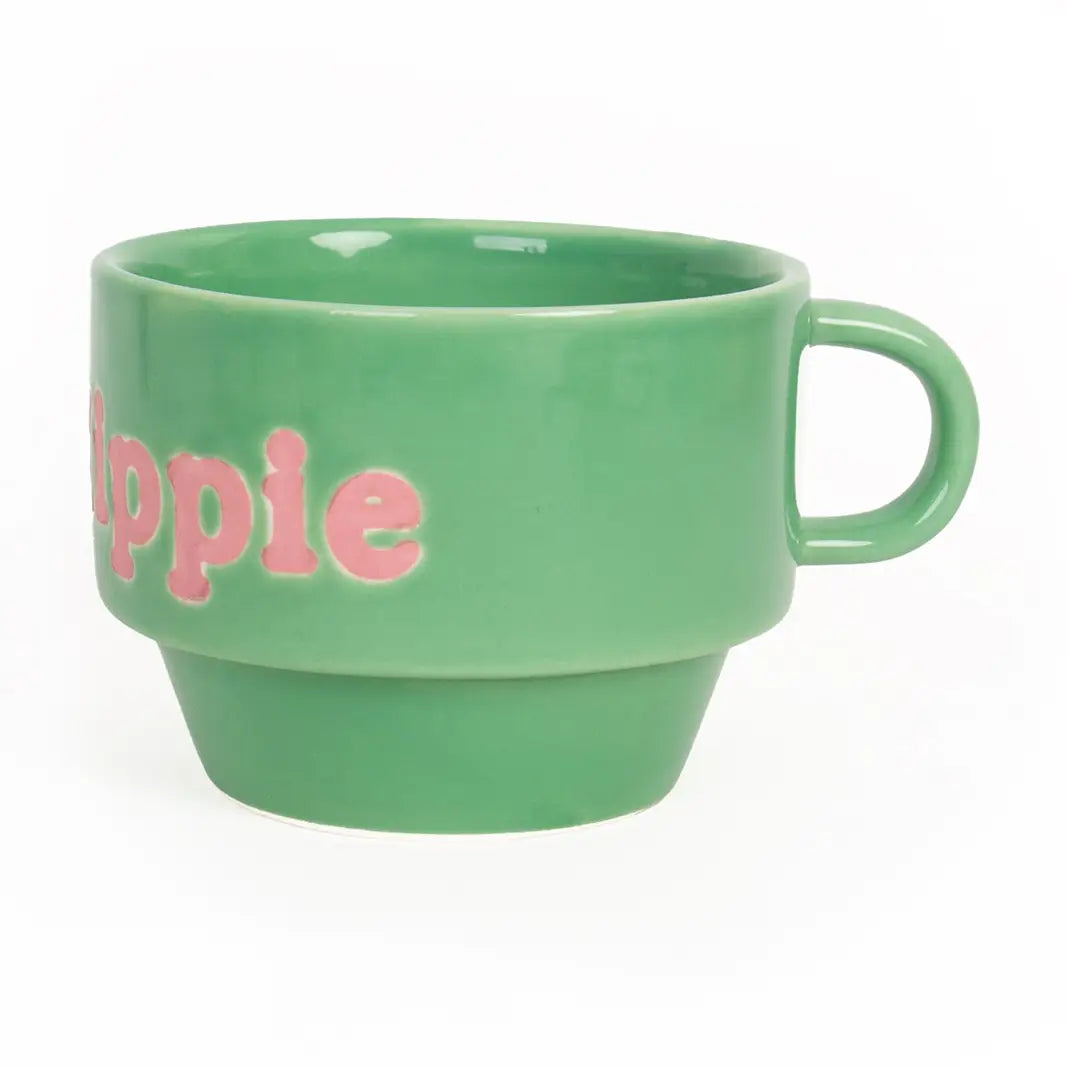 TASSE THE HIPPIE GRÜN ROSA