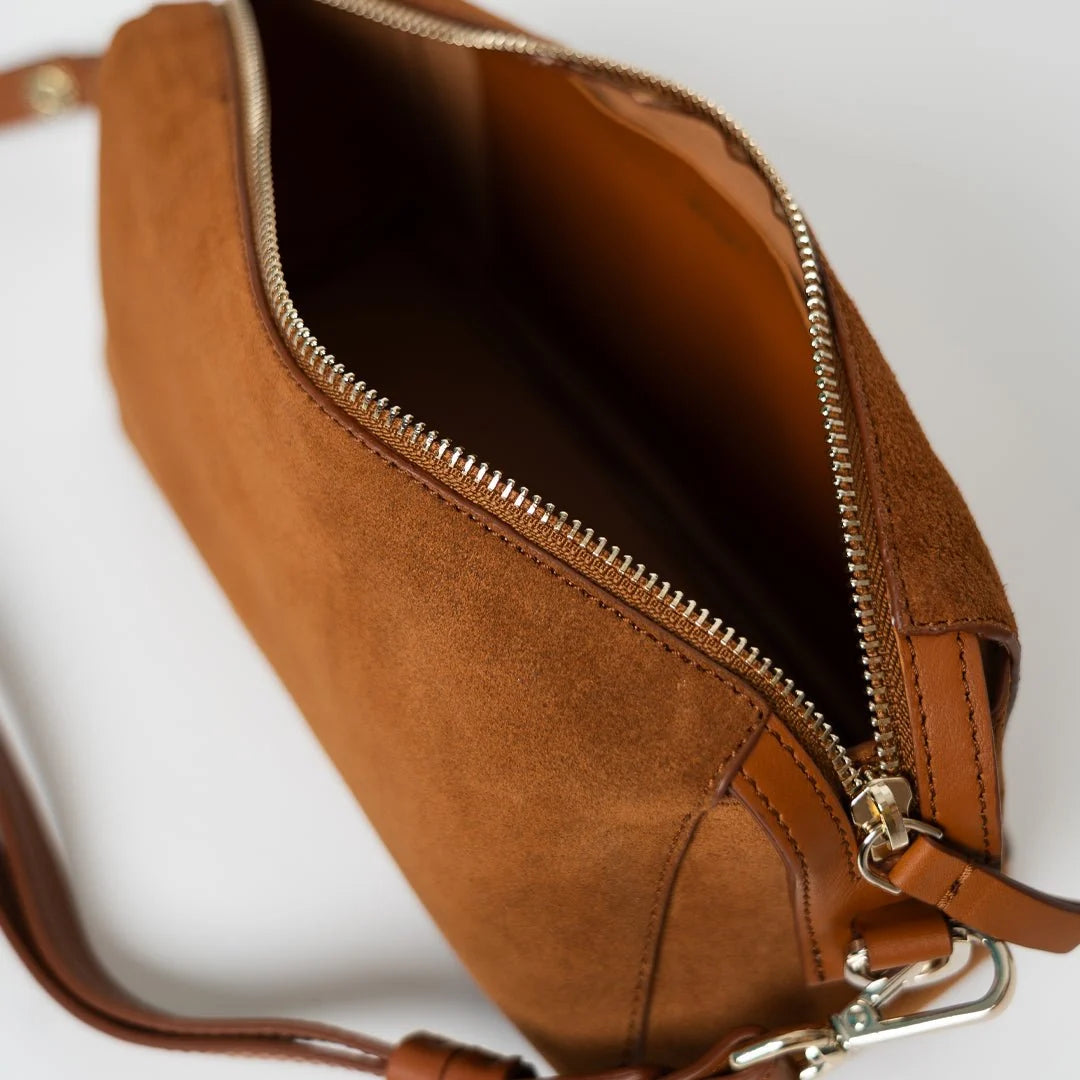 TASCHE LIGHT SHOULDER - SUEDE MIX CUERO