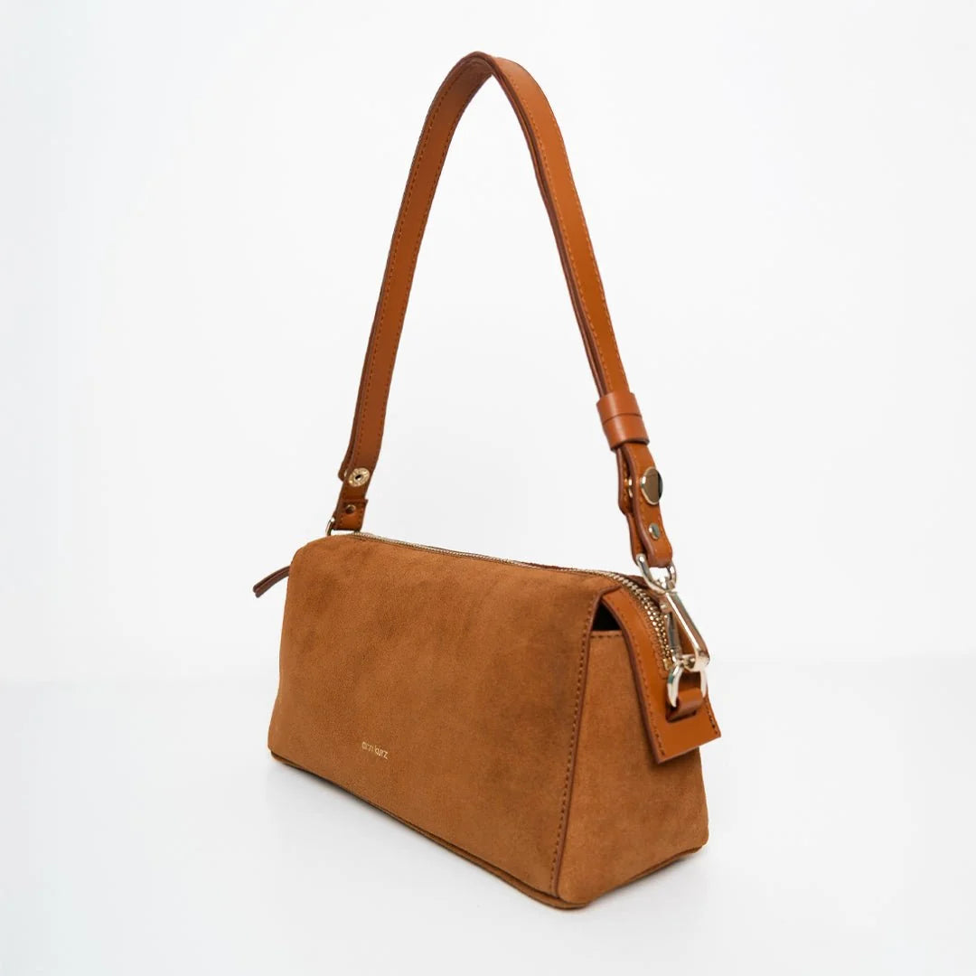 TASCHE LIGHT SHOULDER - SUEDE MIX CUERO