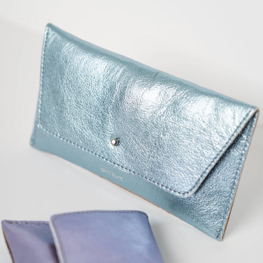 GELDBEUTEL MINI ENVELOPE - METALLIC HAWAIIAN BLUE