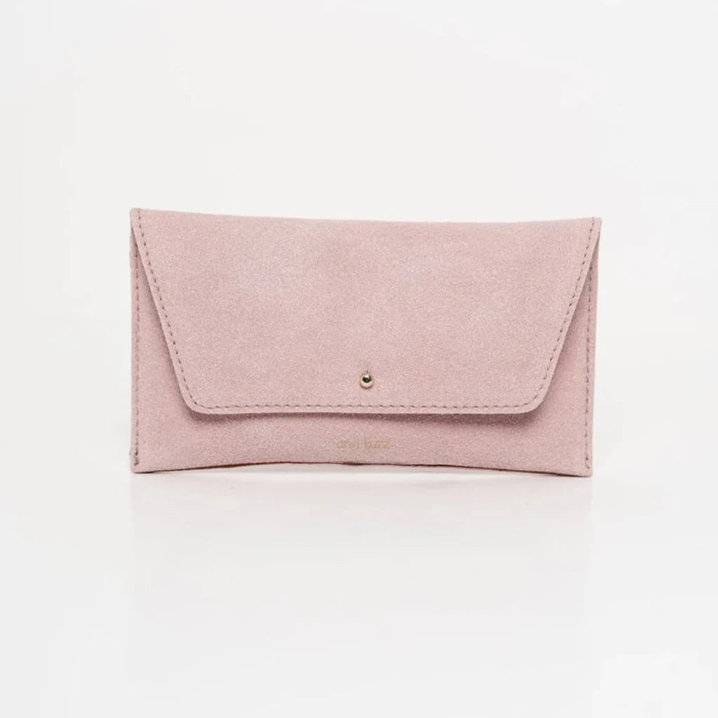 GELDBEUTEL MINI ENVELOPE - RECYCLED SUEDE ROSA