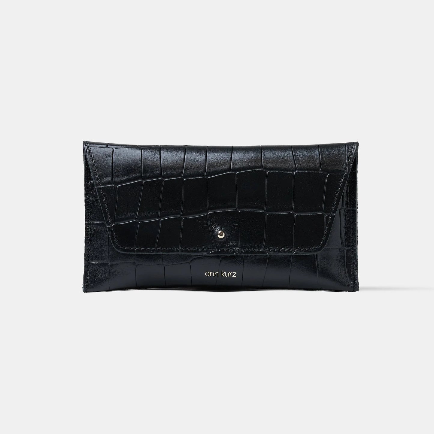 GELDBEUTEL MINI ENVELOPE - CROCO BLACK