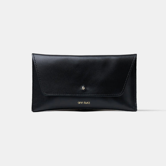GELDBEUTEL MINI ENVELOPE - NAPPA SCHWARZ