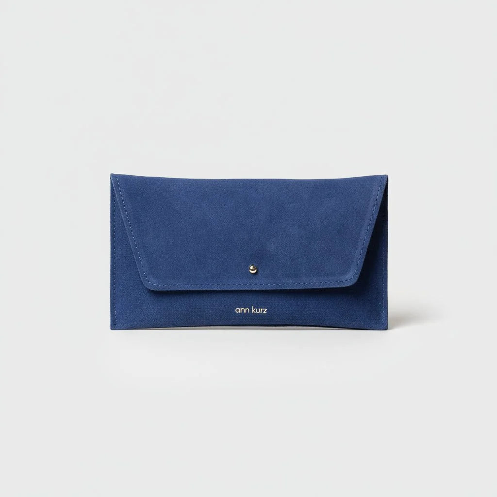 GELDBEUTEL MINI ENVELOPE - SUEDE PURPLE BLUE