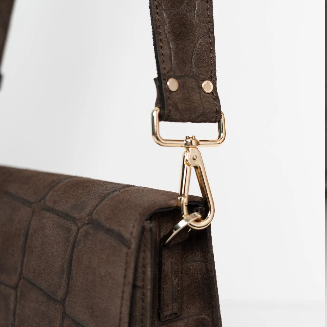 TASCHE PERFECT SQUARE - SUEDE MOCHA