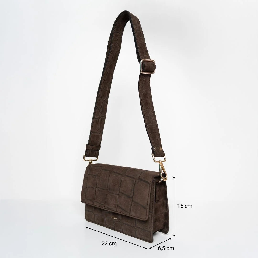 TASCHE PERFECT SQUARE - SUEDE MOCHA