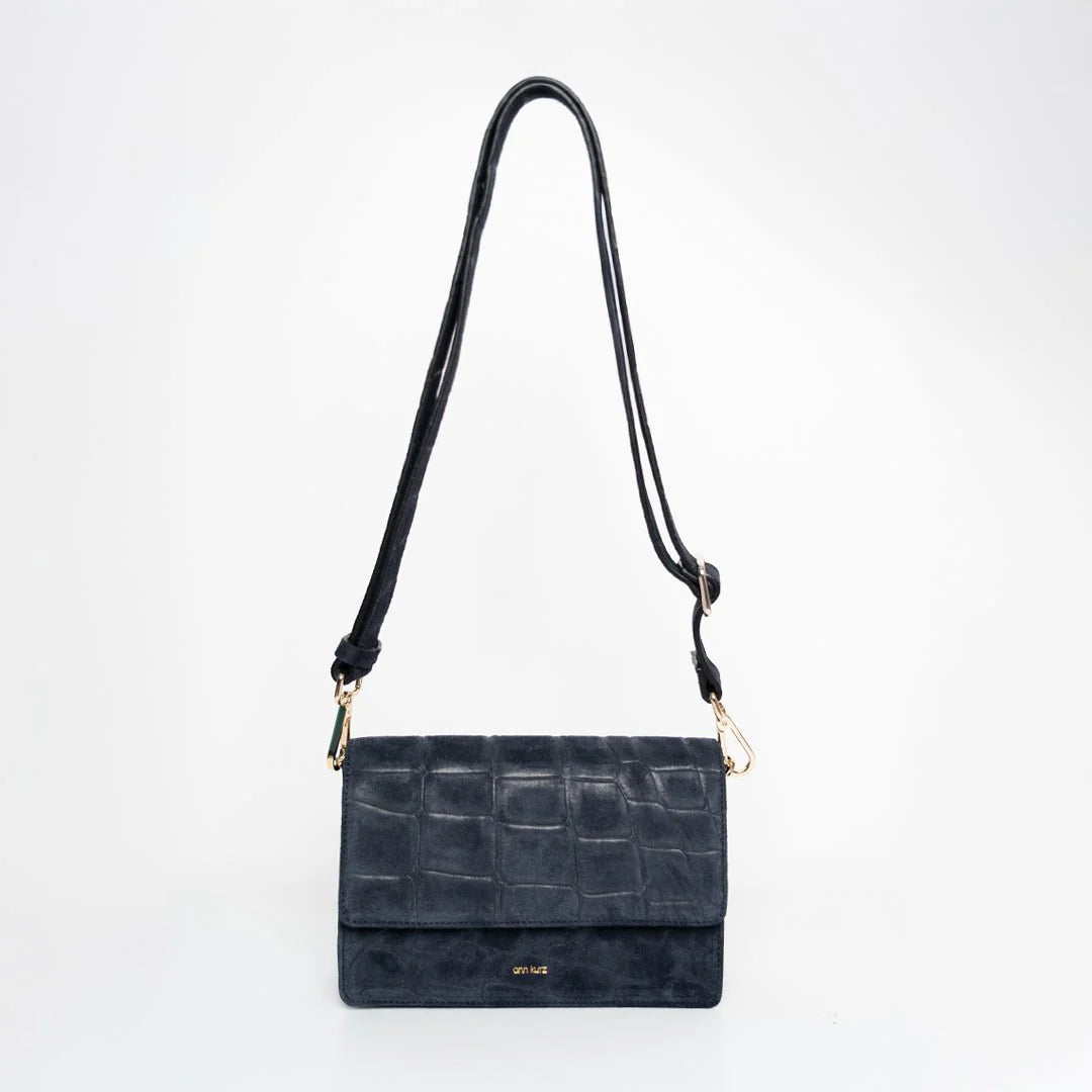TASCHE PERFECT SQUARE - SUEDE NAVY