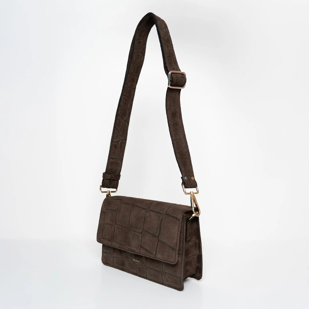 TASCHE PERFECT SQUARE - SUEDE MOCHA