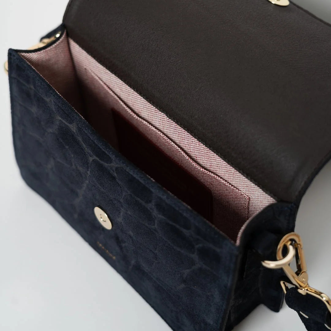 TASCHE PERFECT SQUARE - SUEDE NAVY