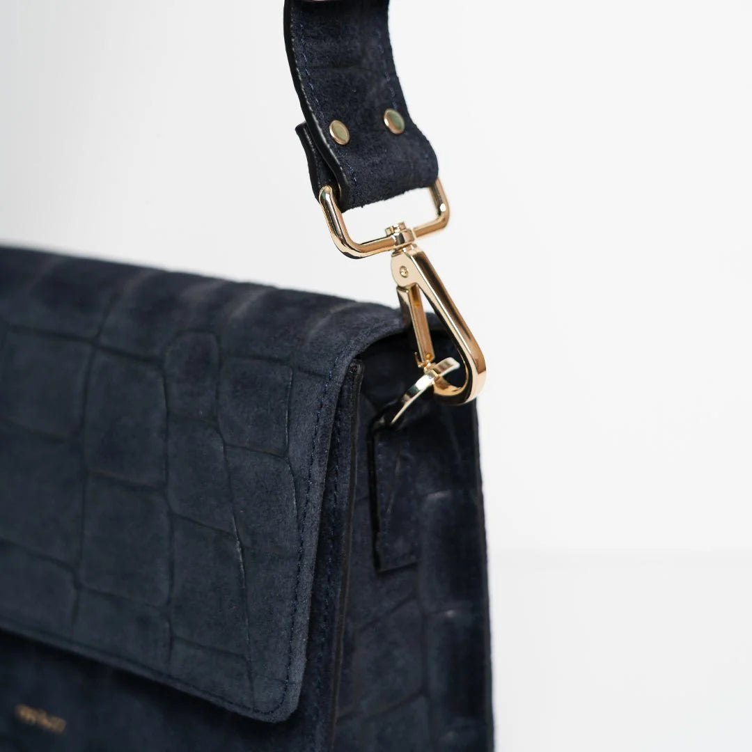 TASCHE PERFECT SQUARE - SUEDE NAVY