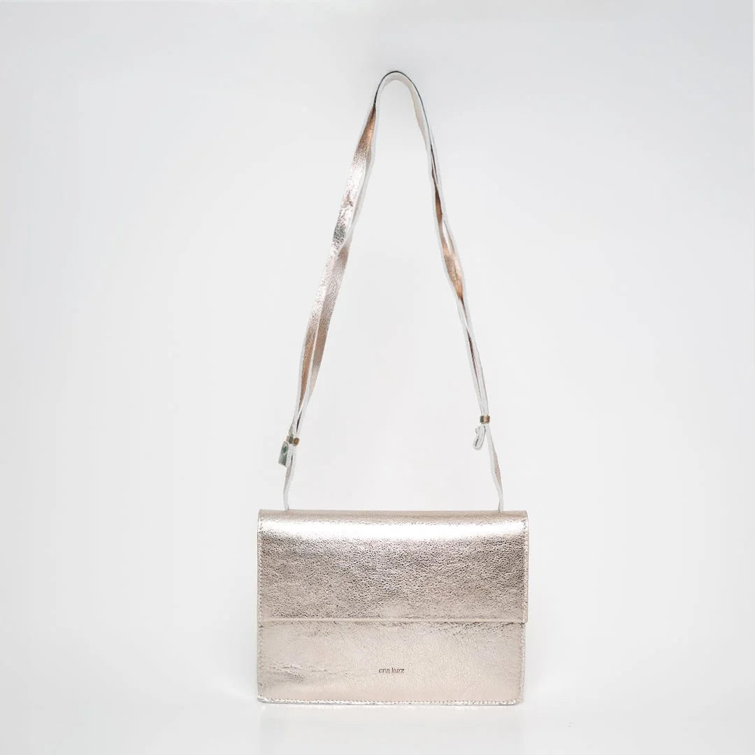 HANDY TASCHE MEDIUM - METALLIC PLATIN