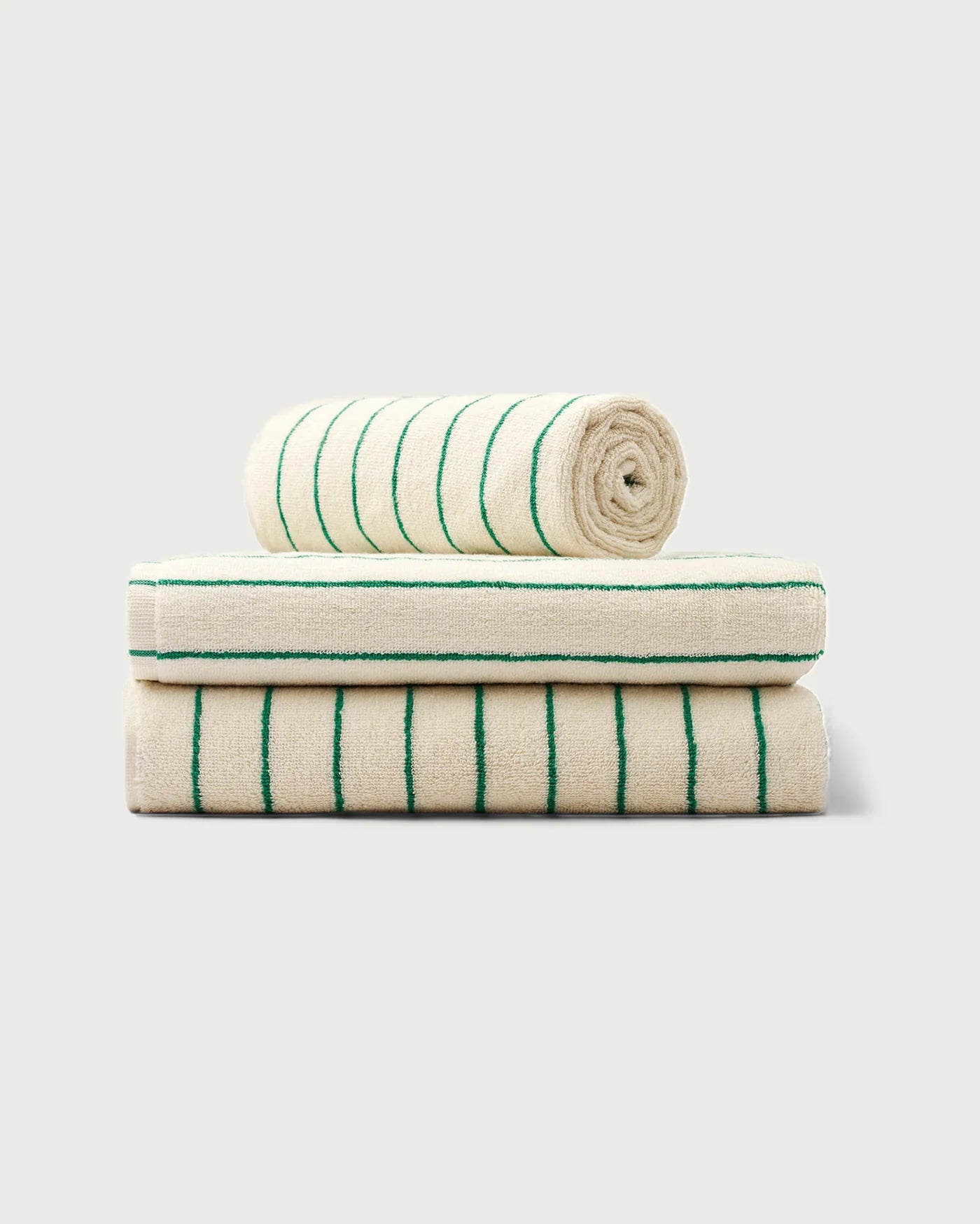 HANDTUCH PURE WHITE & GREEN