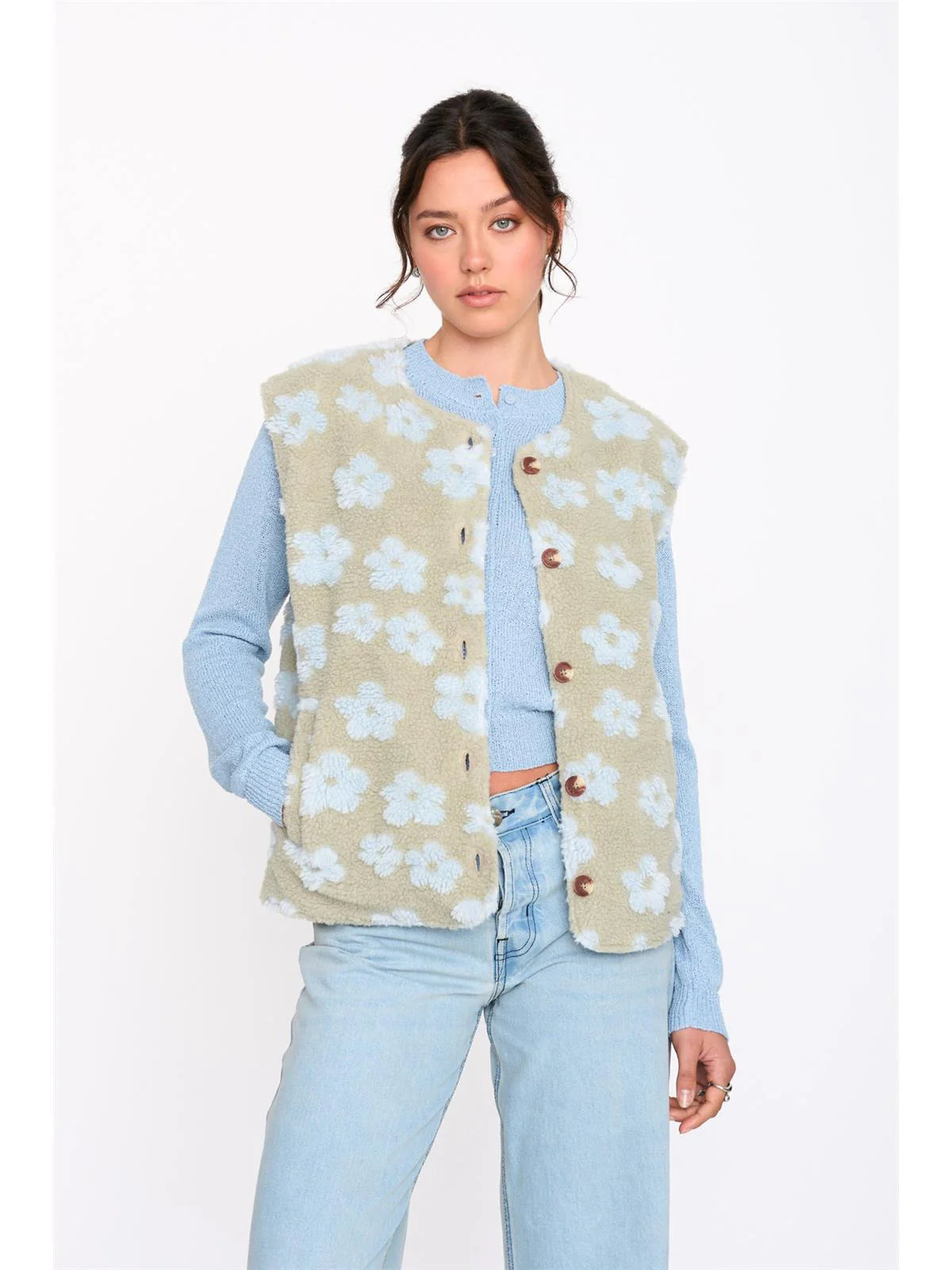 WESTE BLUMEN GRÜN/BLAU