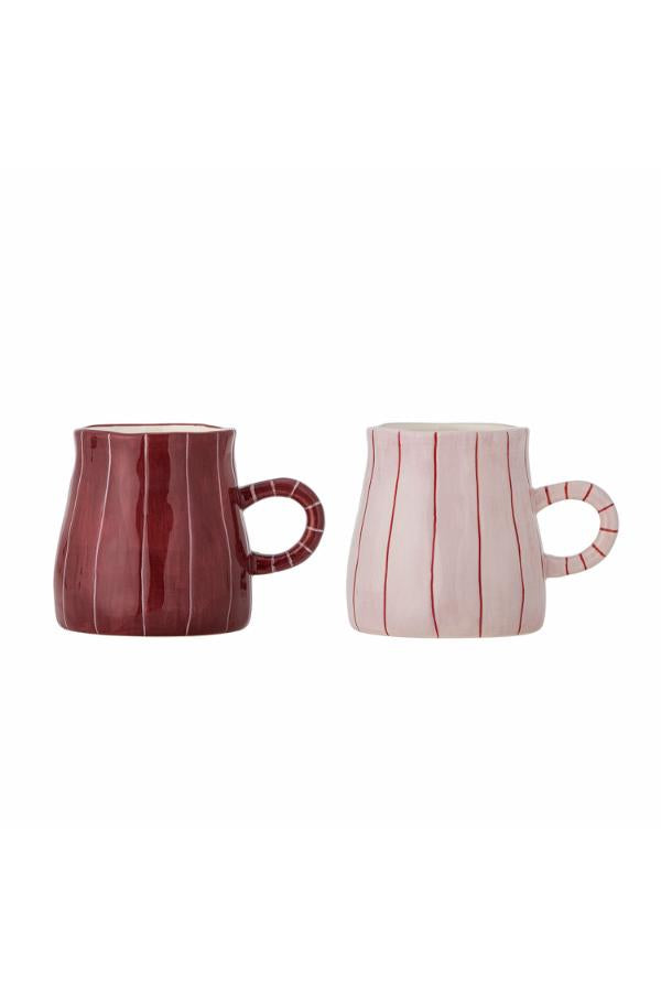 TASSE SHIRLY STREIFEN BORDEAUX