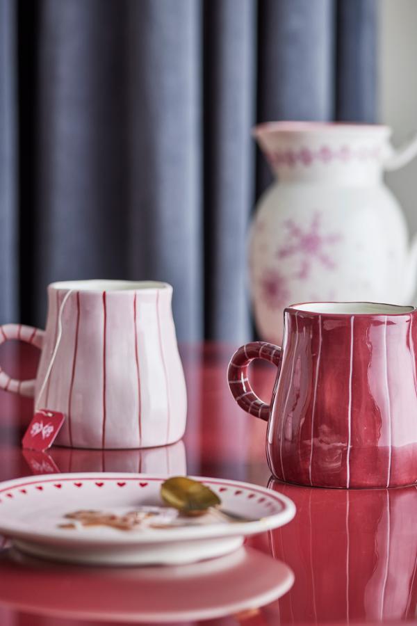 TASSE SHIRLY STREIFEN BORDEAUX