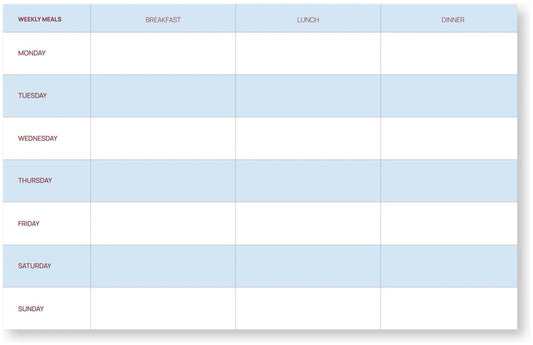 SPEISEPLANER MEAL PLANNER BLAU
