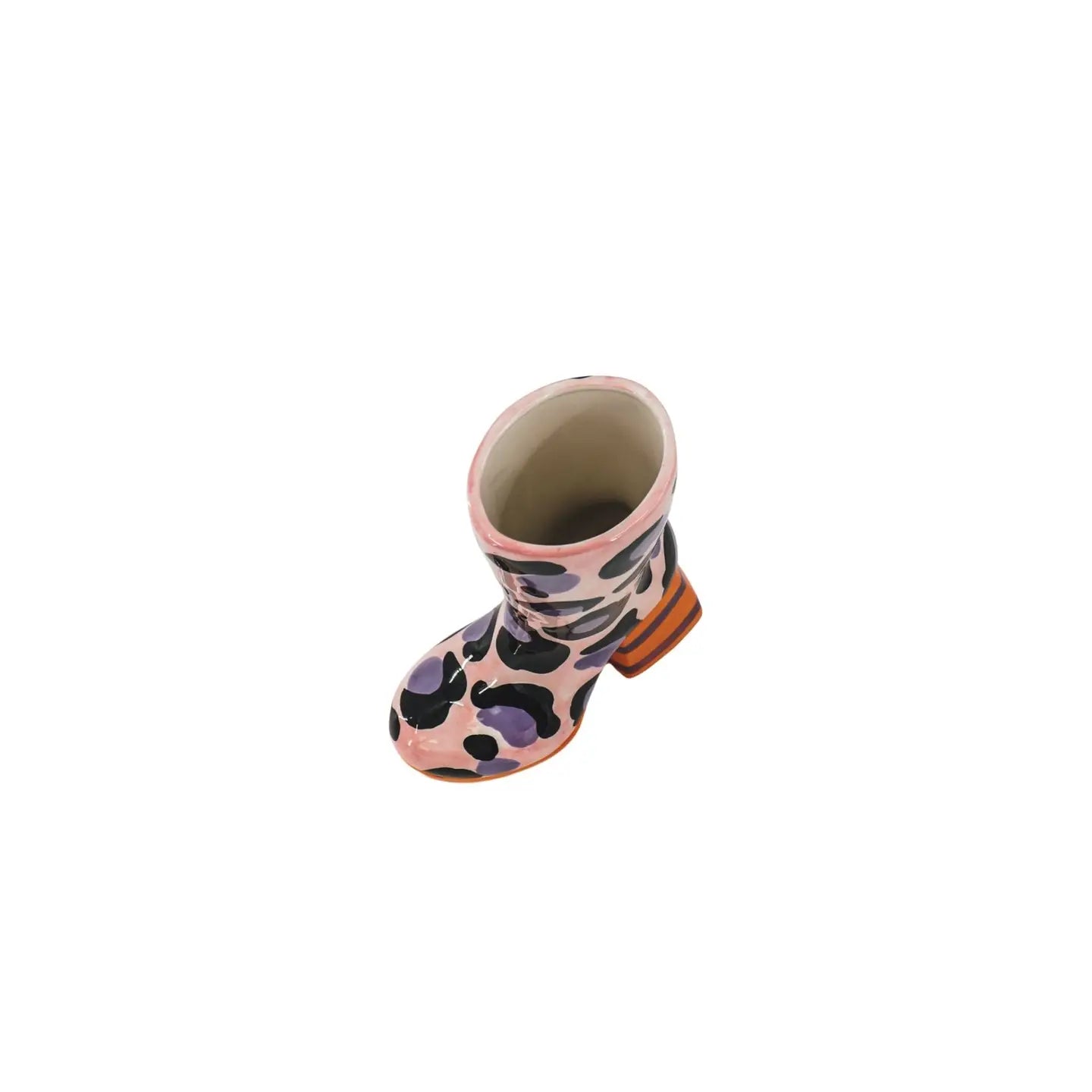 VASE STIEFEL SCHUH LEOPARD