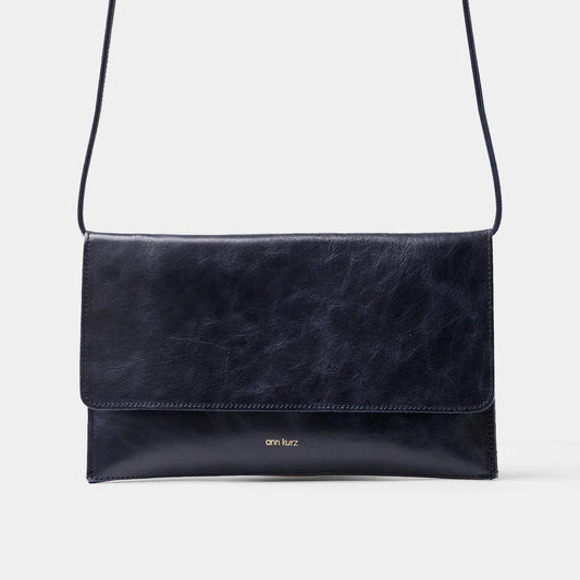 TASCHE THIN CLUTCH - SHINY NAPPA NAVY